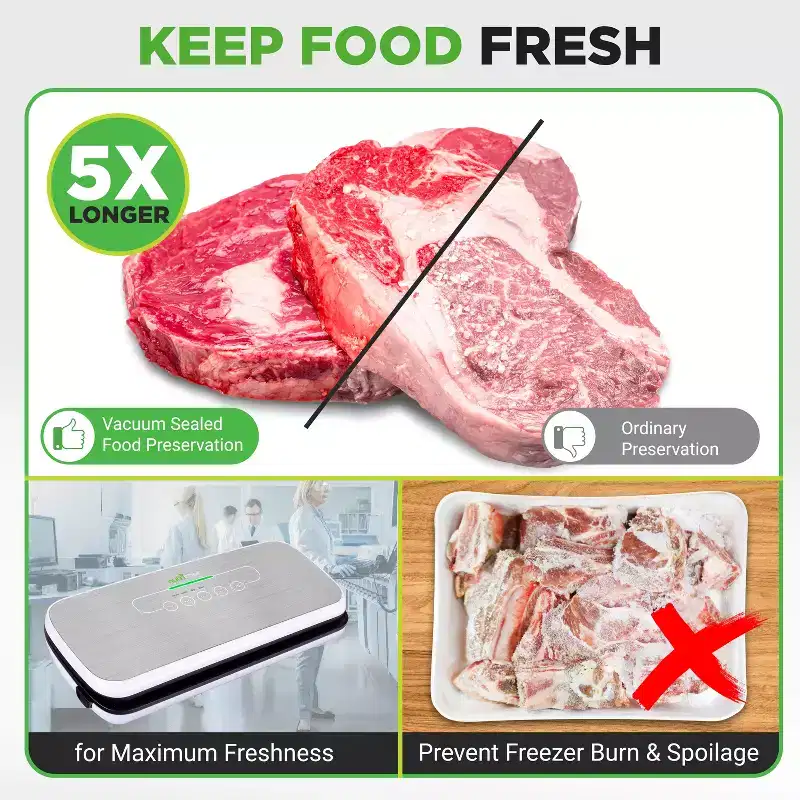 NutriChef Clear Multi-Layer Vacuum Sealer Bag Rolls