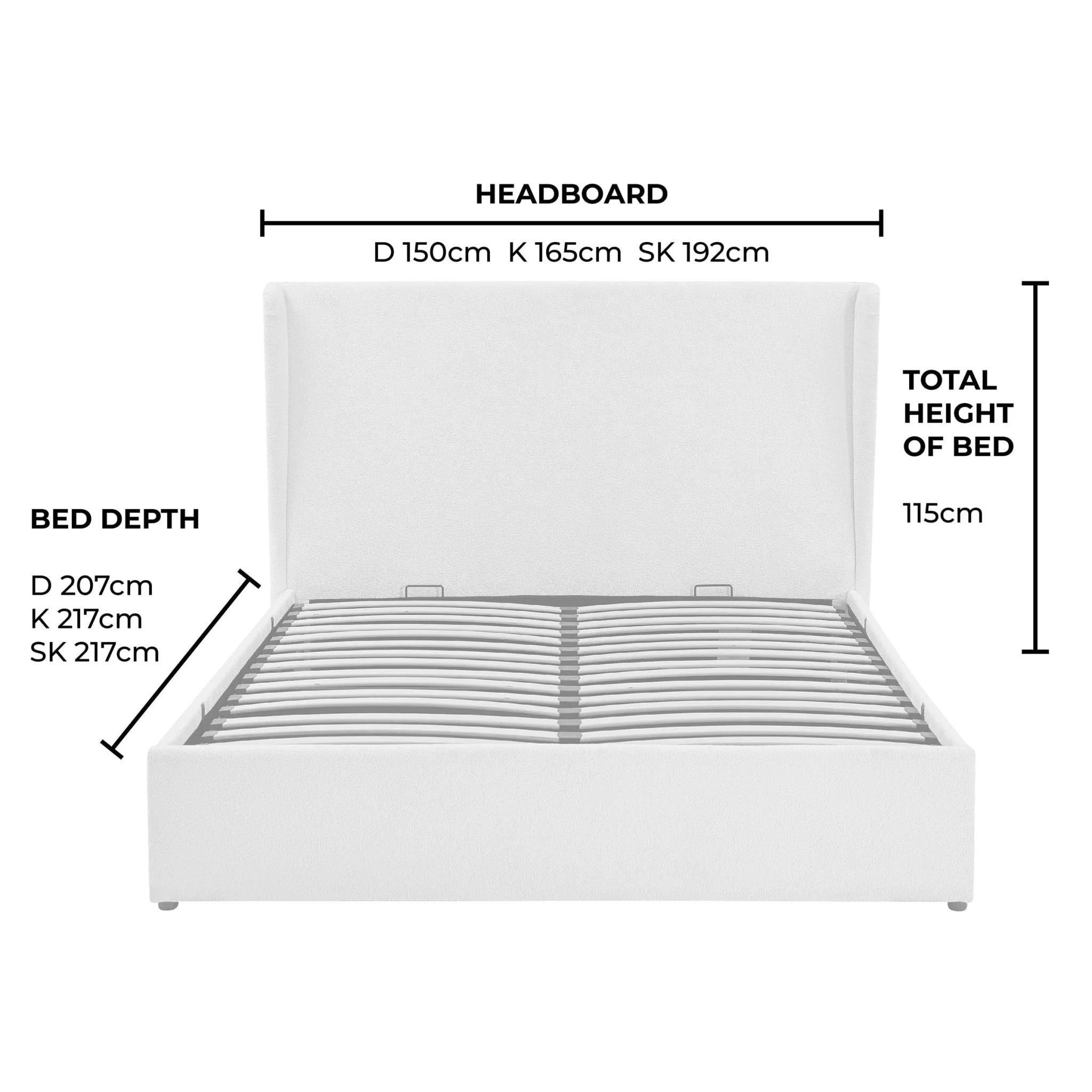 Storage Bed - Chenille Ecru