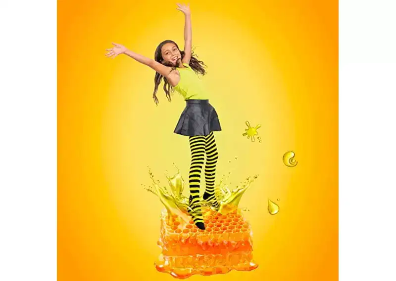 Skeleteen Womens Bumblebee Striped Knee Socks Costume Accessory - Black and Yellow