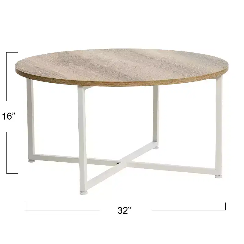 Household Essentials Jamestown Round Coffee Table