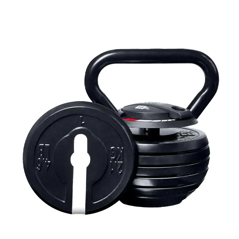 7 in 1 Adjustable Kettlebell Weight Set ¨C 3.4kg to 18kg, Quick Lock System, Ergonomic Handle, Compact Strength Training Gear for Home Gym Workouts