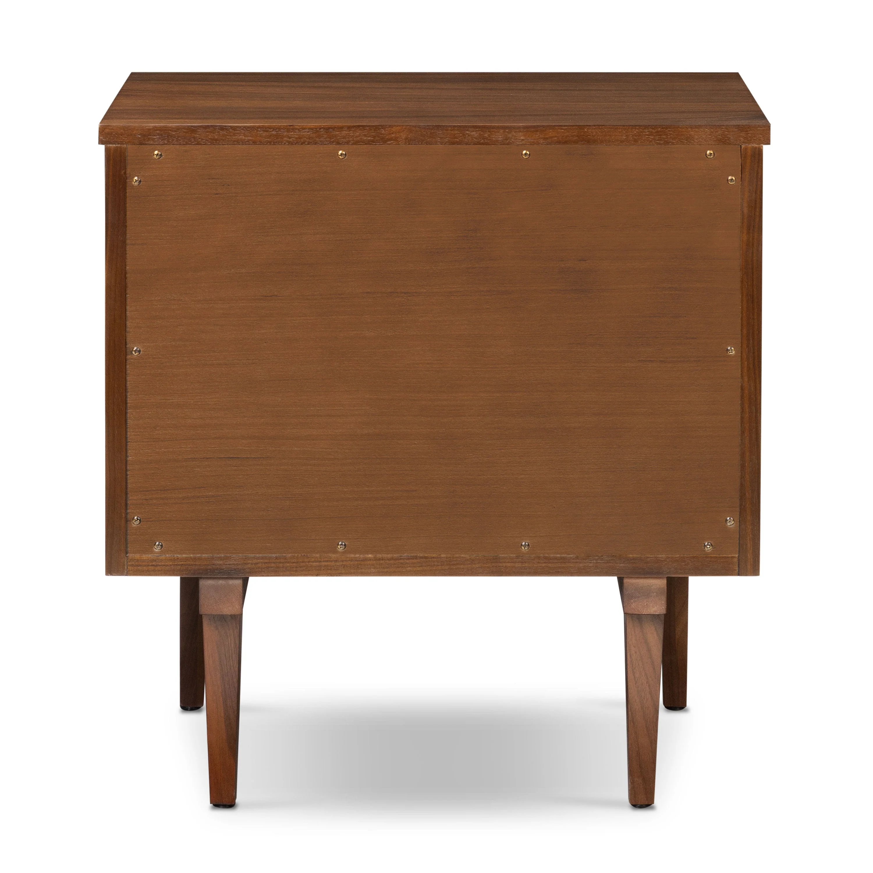Mid-Century Modern Walnut Walnut Wood Nightstand with Solid Walnut
