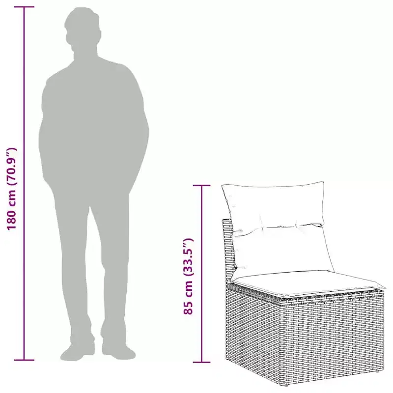 vidaXL Handy Patio Sofa Set with Cushions for Chilling Outside