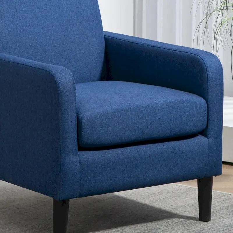 Accent Armchair with Solid Wood Frame and Padded Seat