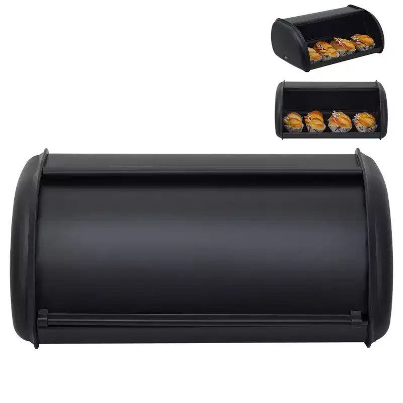 Stainless Steel Bread Box with Window for Kitchen Food Storage