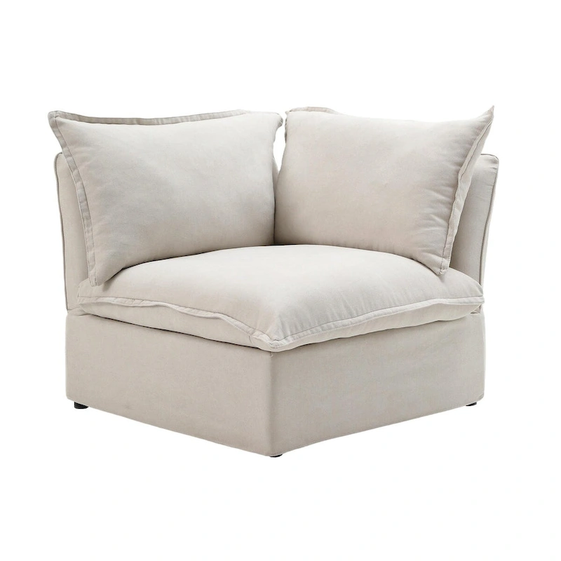 5-Seat Modern V Shape Sectional Couch for Living Room