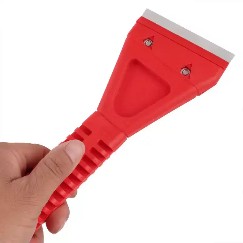 Unique Bargains Household Nonslip Handle Cleaning Painting Wall Floor Scraper Red