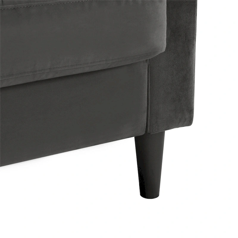 CosmoLiving by Cosmopolitan Strummer Velvet Reversible Sectional Sofa