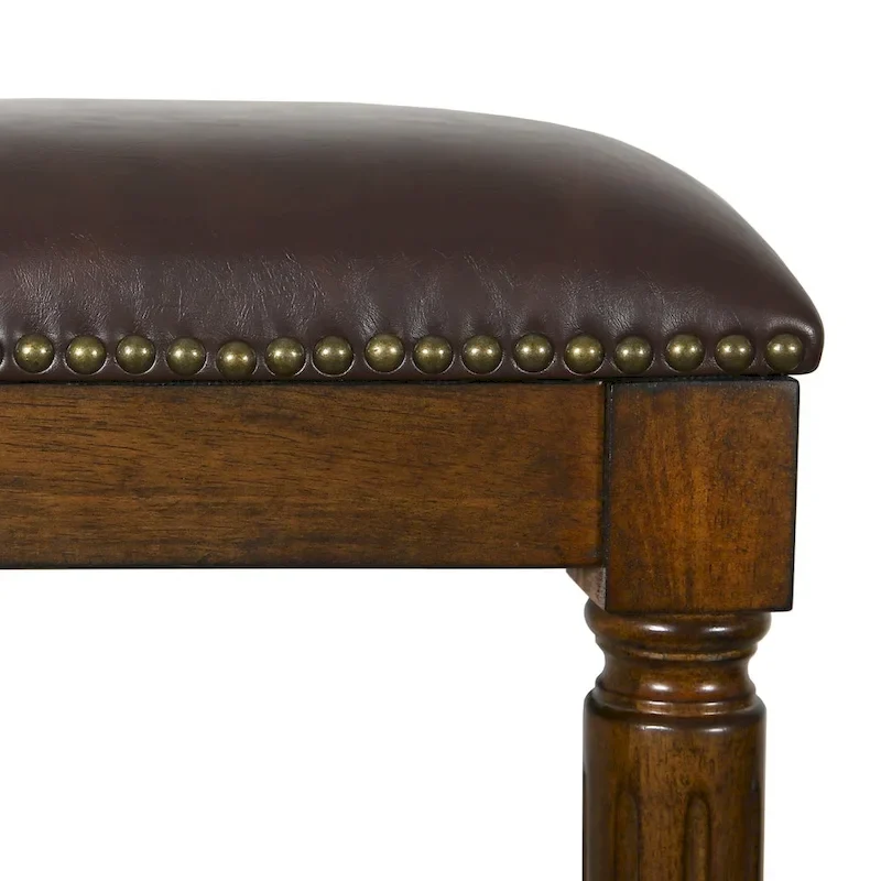 Manchester Solid Wood Square Upholstered Seat Bar Stool