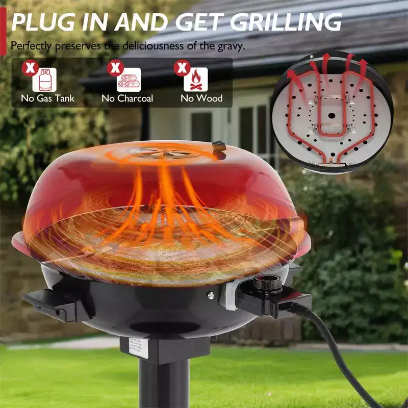 Karl Home Portable Double Layer Electric BBQ Grill