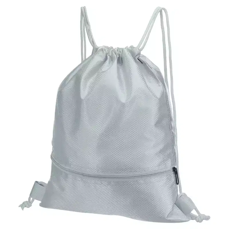 Unique Bargains Waterproof Adjustable Zip Pocket Drawstring Backpack Bags for Women Men