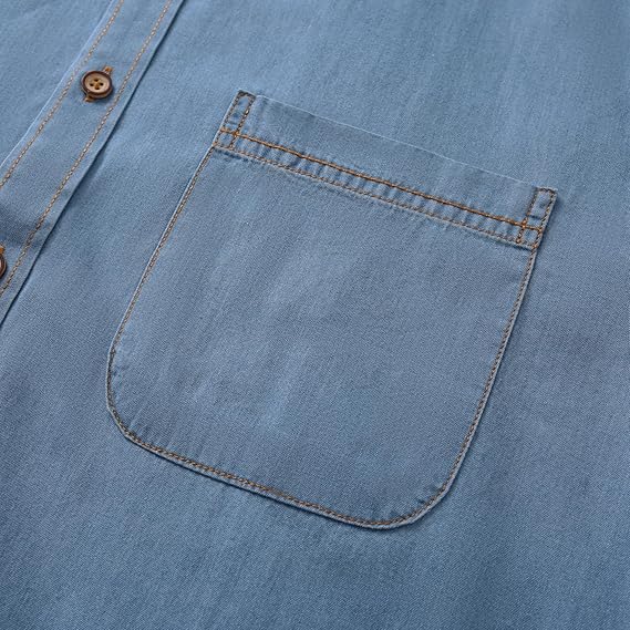 Men's Long Sleeve Denim Shirt �C Slim Fit Cotton Casual Button-Down