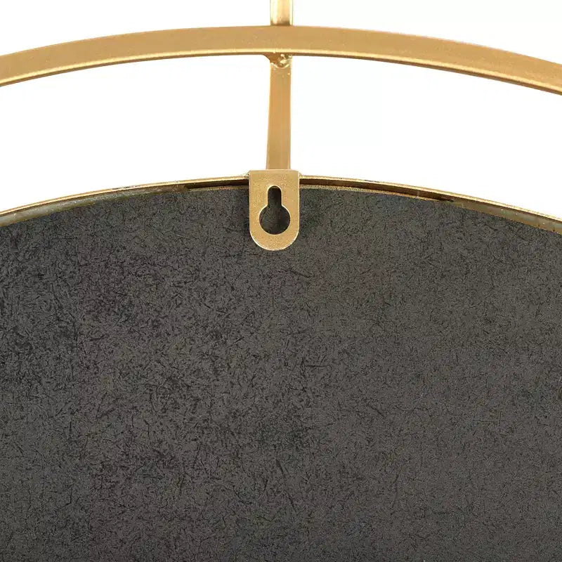 Round Wire Framed Wall Mirror, Gold
