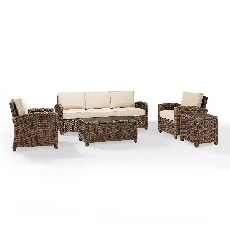 Bradenton 5pc Outdoor Wicker Sofa Set - Crosley