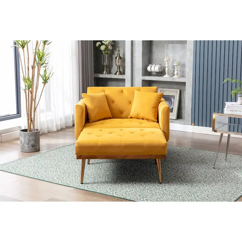 Barrel Accent Chair with Foam Padding and Velvet Upholstery