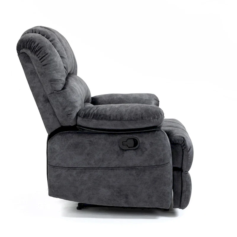 Extra-Large Manual Recliner Chair with Fabric Upholstery