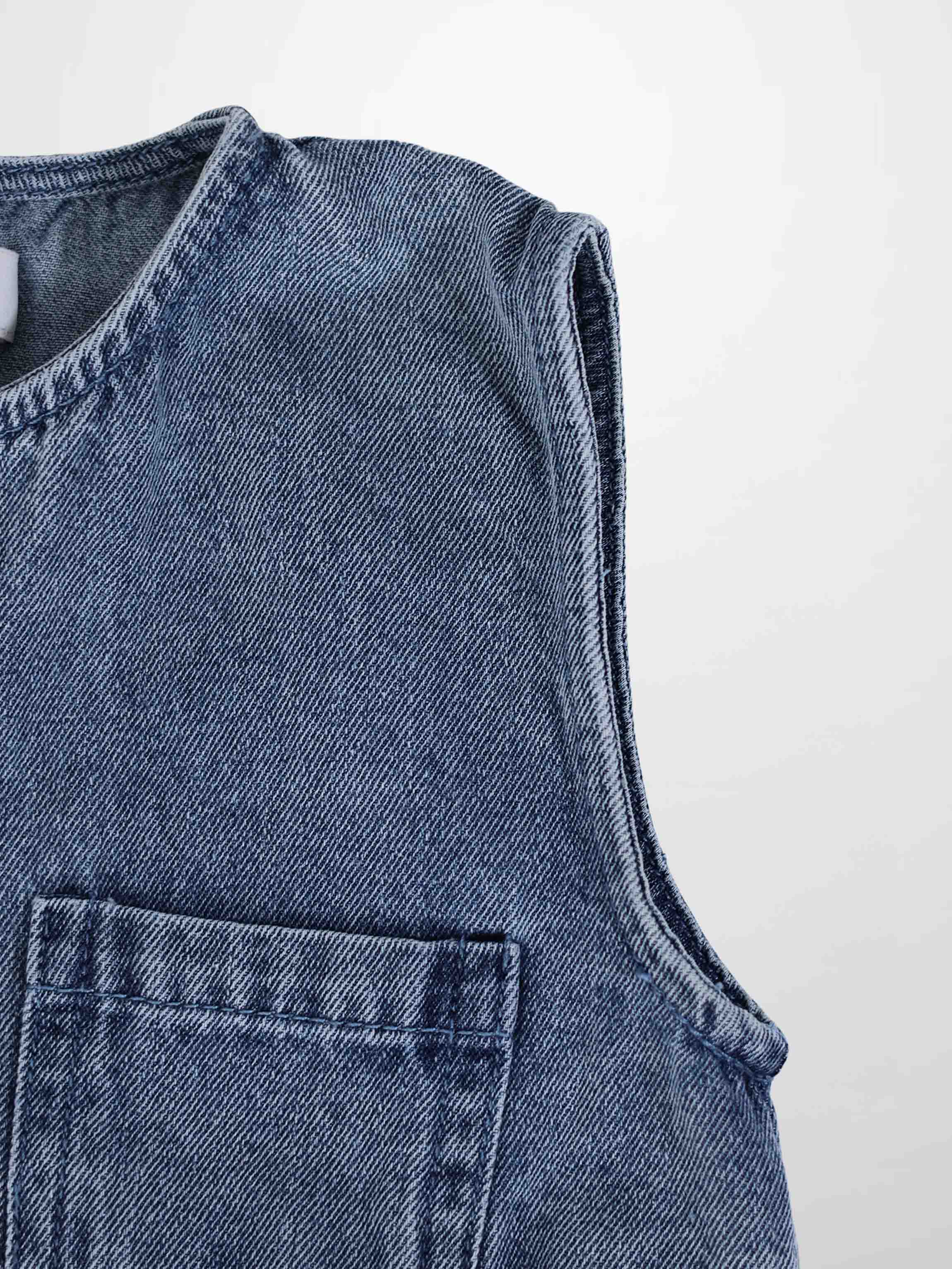 Blue Denim Romper for Baby Boys