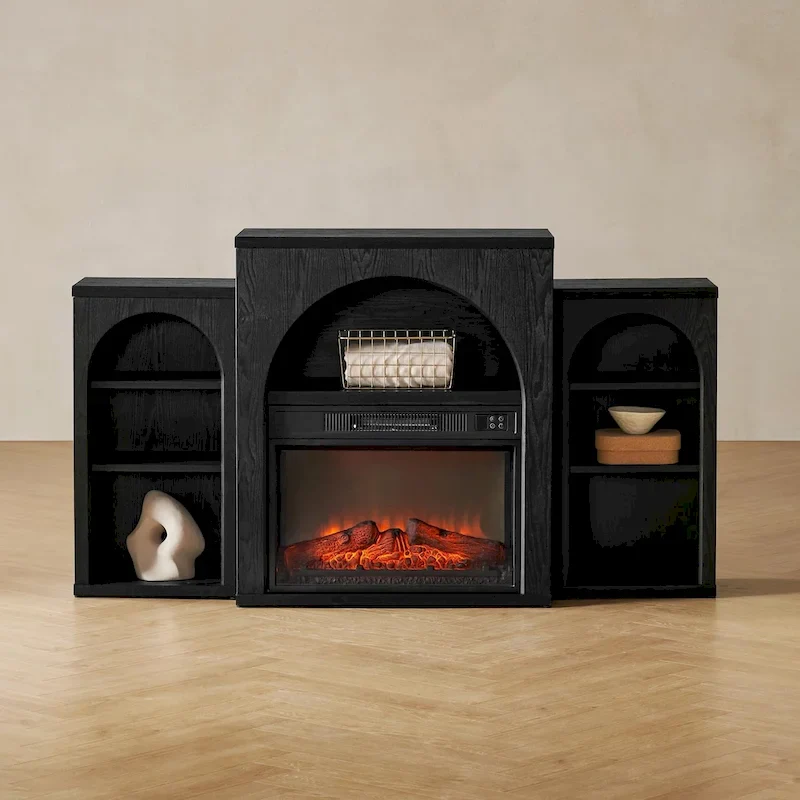 Mopio Blake Electric Fireplace Mantel TV Stand