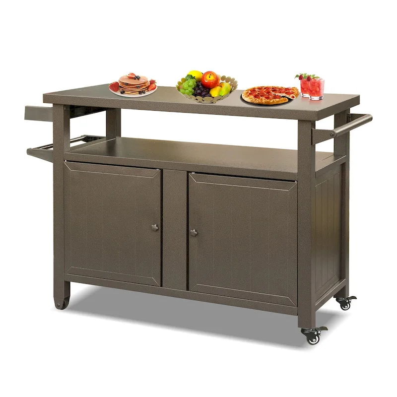 Grill Carts Outdoor Storage Cabinet with Wheels