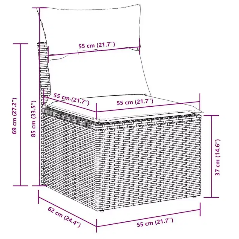 vidaXL Handy Patio Sofa Set with Cushions for Chilling Outside