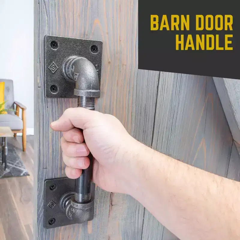 Pipe Decor 1/2 in. Square Barn Door Handle  10.5 in. L