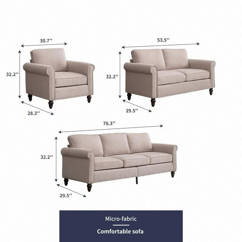 Mixoy Sectional Sleeper Sofa,Single Couch & Loveseat Couch &3 Seater Sofa, DIY Combination for Living Room