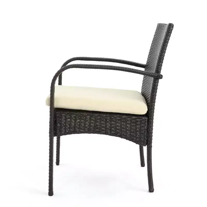 GDFStudio Dion Outdoor Wicker 5 Piece Dining Set with Cushions