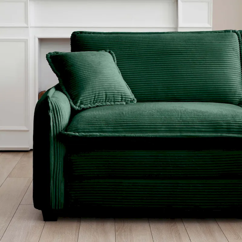 DIY Customization Corduroy Upholstered Armless Modular Sectional Sofa