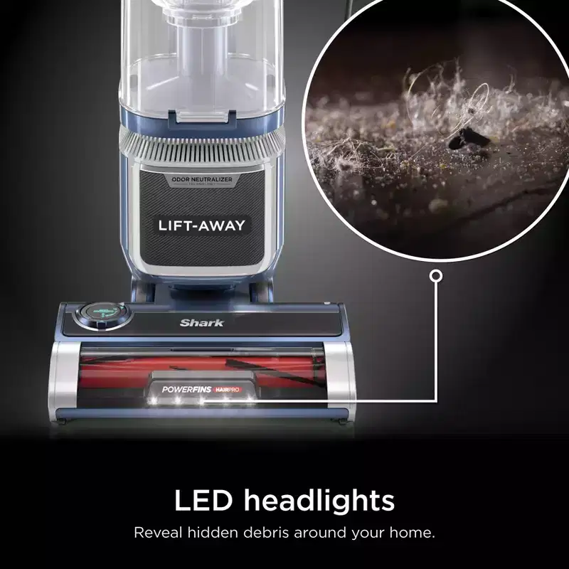 Shark Lift-Away with PowerFins HairPro and Odor Neutralizer Technology Upright Vacuum LA486 12" Cleaning Path