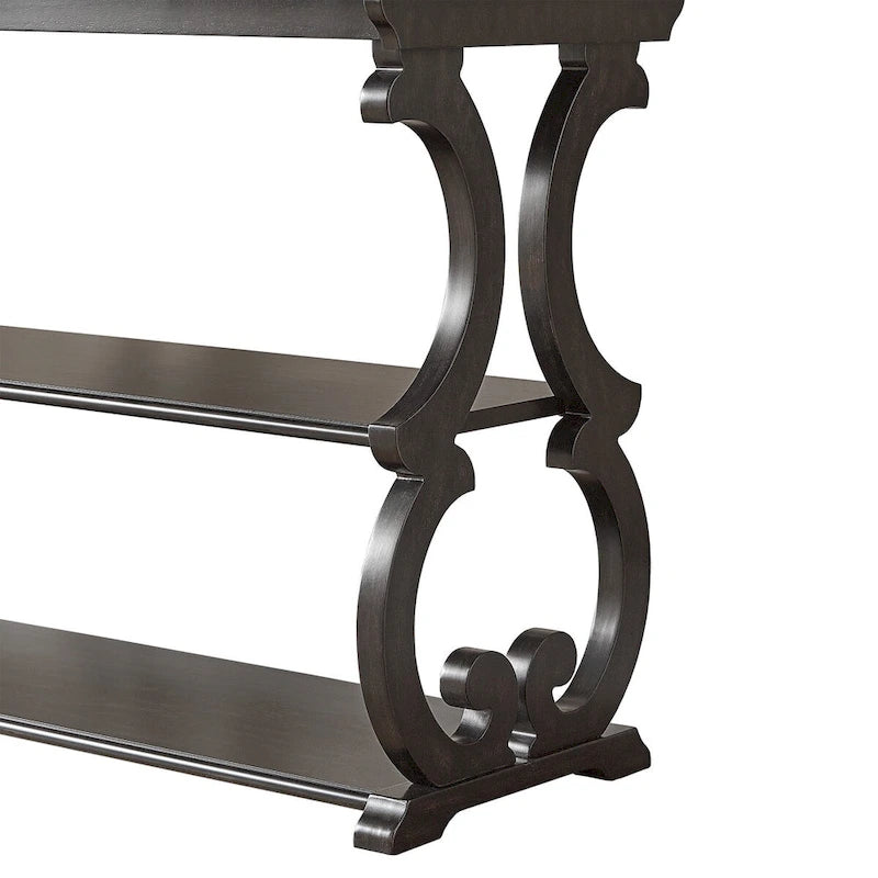 Lorraine Wood Scroll TV Stand Sofa Table by iNSPIRE Q Classic