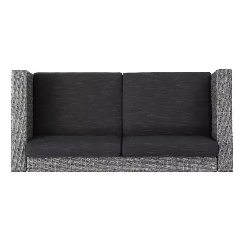 Christopher Knight Home Puerta Outdoor Wicker 4 Seater Chat Set with Cushions