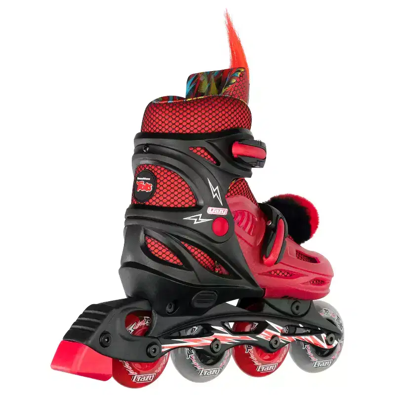 Crazy Skates Trolls Size Adjustable Inline Skates - Featuring Poppy From The Trolls Move