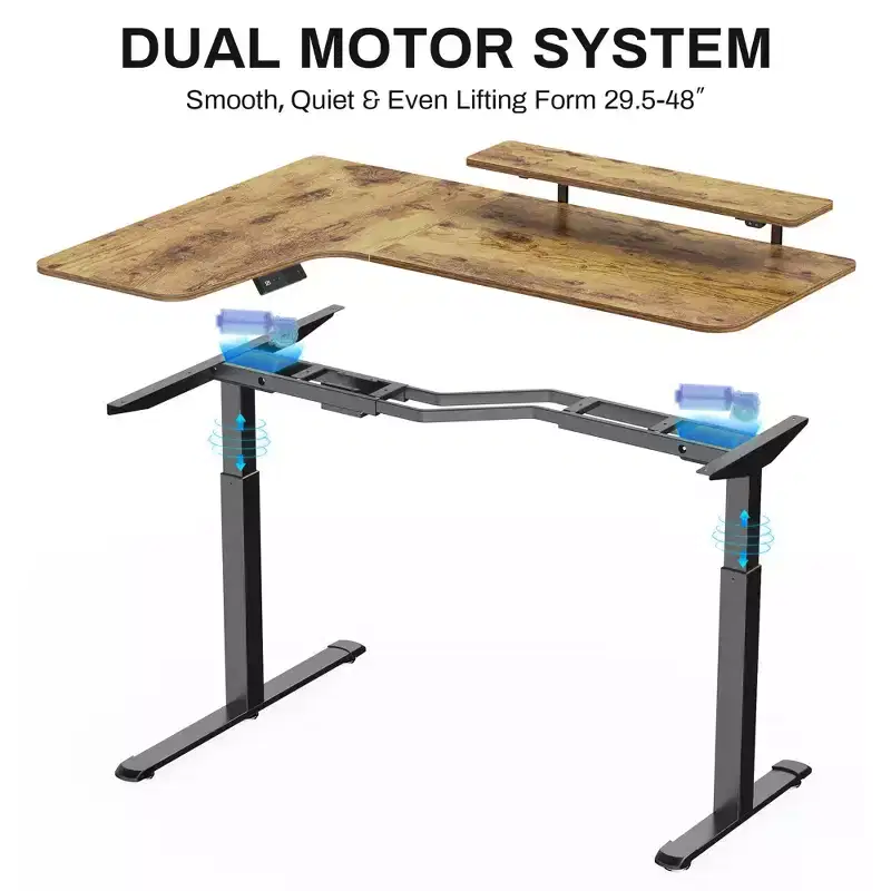 EUREKA ERGONOMIC 60x23 L Shaped Standing Desk with Accessories Set