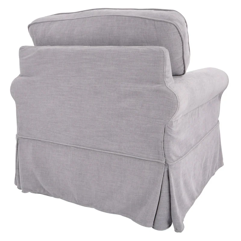 Arm Chair with Removable Washable Slip Cover – Solid Wood Frame, 3 Colors