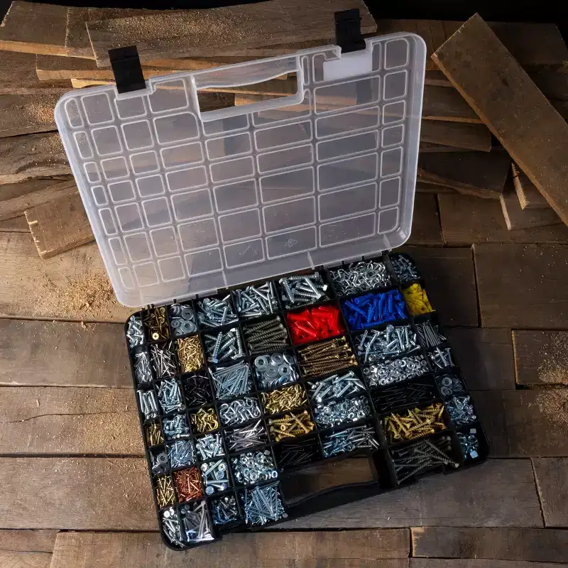 55-Compartment Portable Organization and Storage Tool Box for Office Supplies Teacher Supp