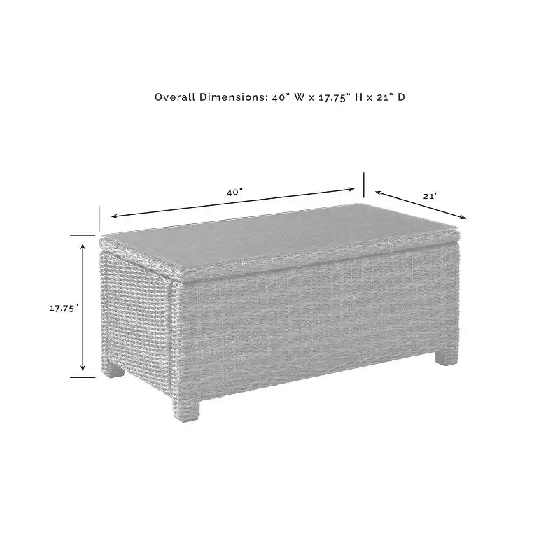 Bradenton 3pc Outdoor Wicker Seating Set - Crosley