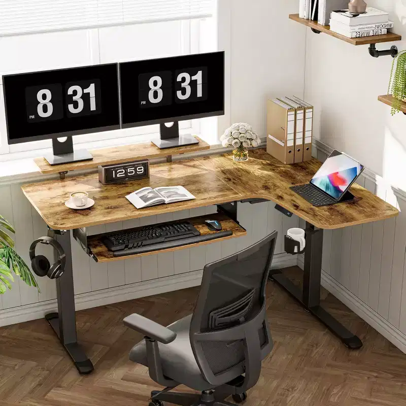EUREKA ERGONOMIC 60x23 L Shaped Standing Desk with Accessories Set
