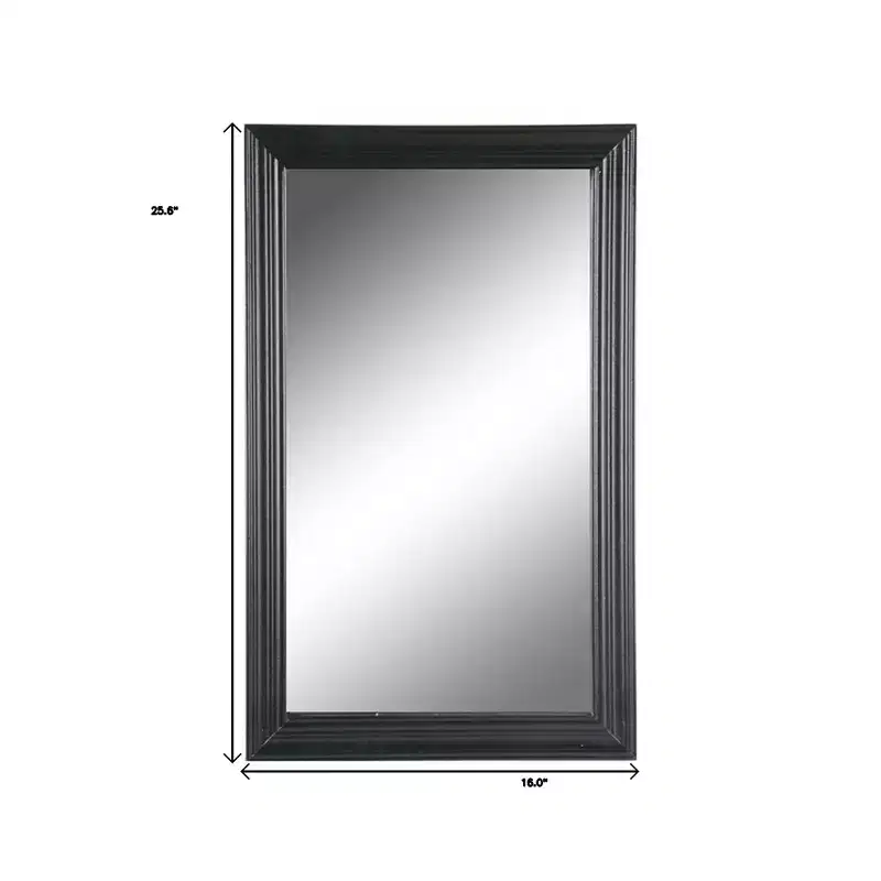 26 Black Beveled Lines Framed Accent Mirror