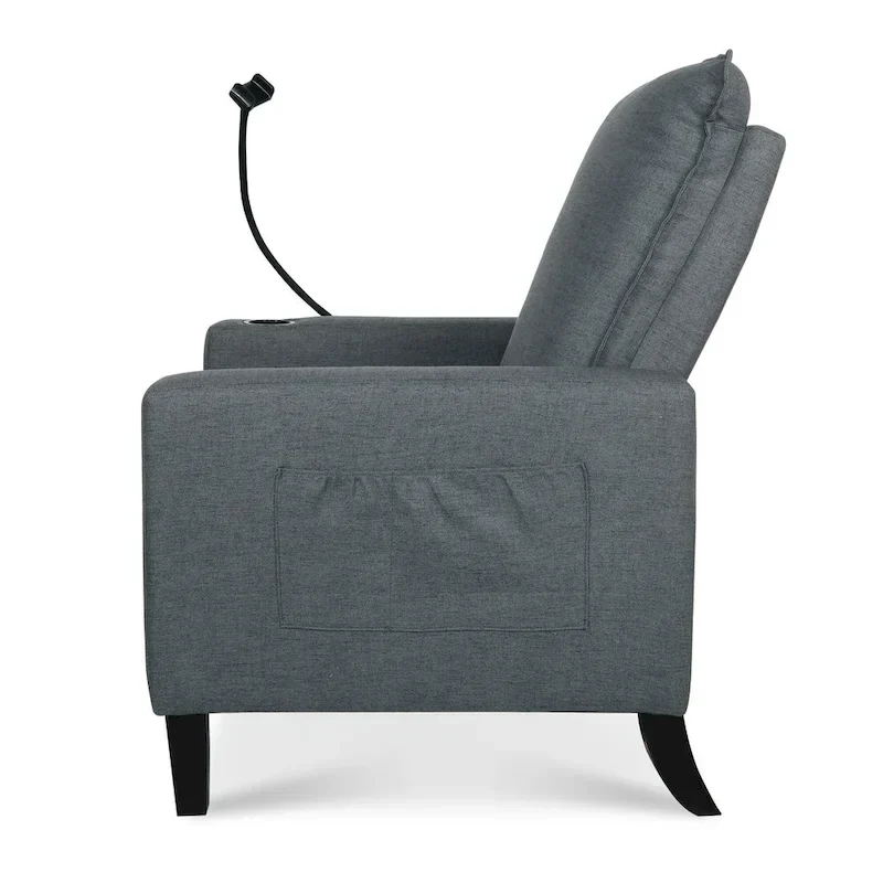 Adjustable Recliner Sofa with Cup Holder and Storage Pocket