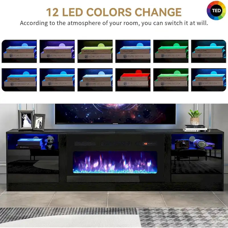 79 Fireplace TV Stand with 36 Electric Fireplace