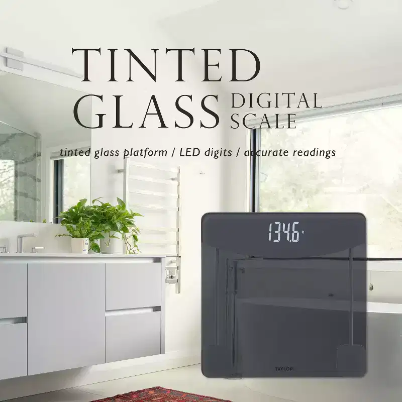 Taylor Digital Glass Bathroom Scale - Tinted Glass