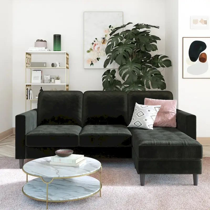 CosmoLiving by Cosmopolitan Strummer Reversible Sectional Sofa Couch