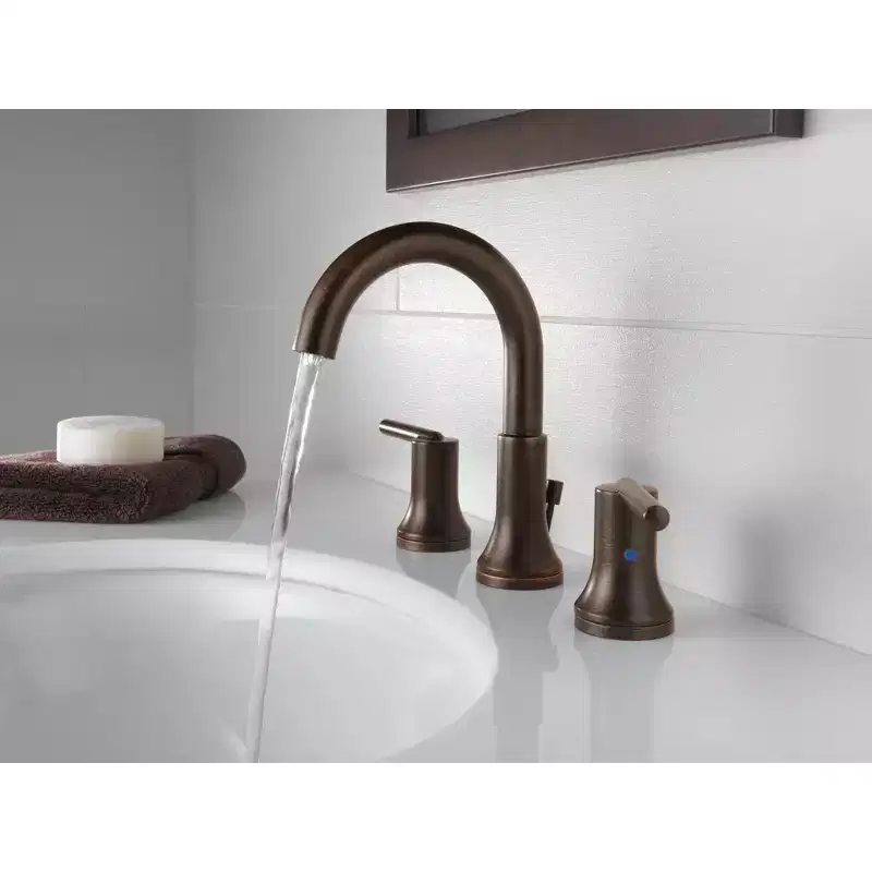 Delta Faucets Trinsic Two Handle Widespread Bathroom Faucet