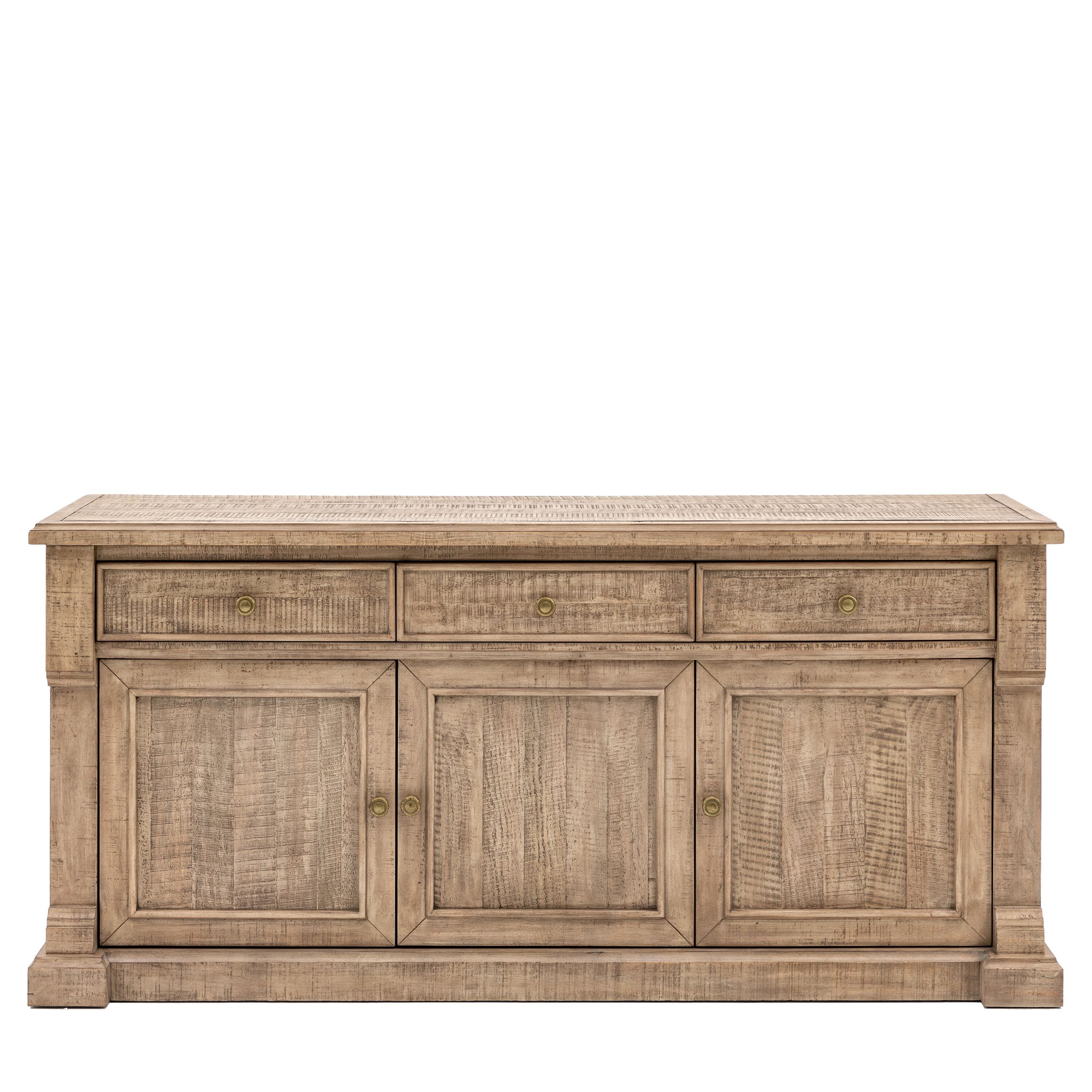 3 Door 3 Drawer Sideboard with Brass Handles