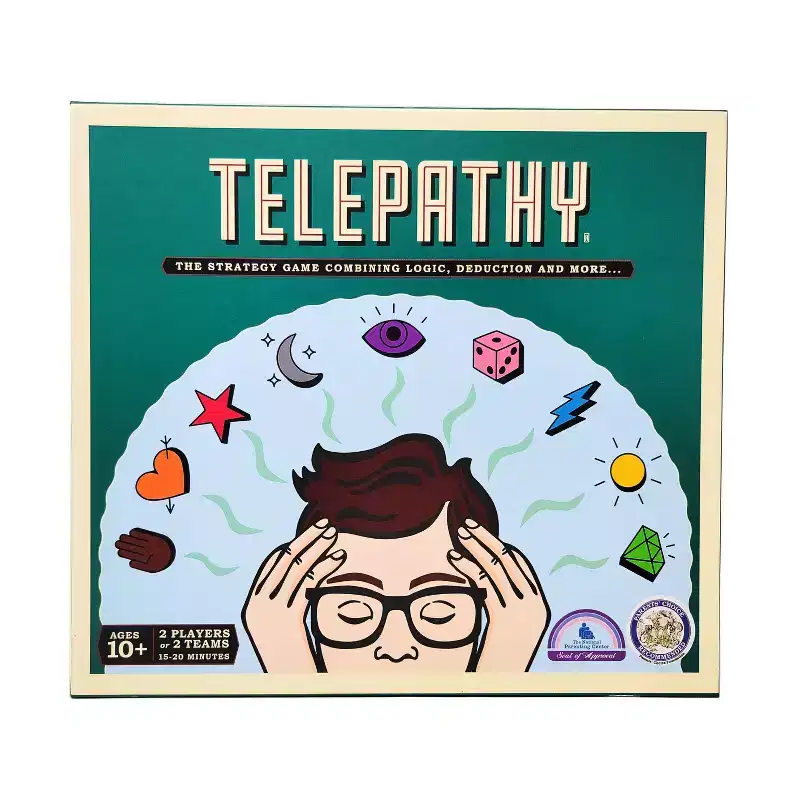 Telepathy Game: MIGHTY FUN! Strategy Board for Two Players with Social Skills Focus