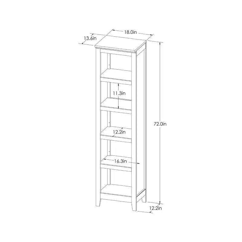 72 Carson Narrow Bookcase - Threshold