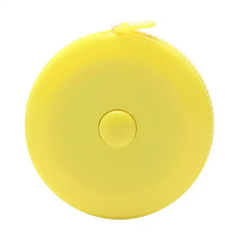 Unique Bargains Measuring Tape 1.5M Push-Button Plastic Tape Measure +/-5% Accuracy Fiberglass 1.57x1.57x0.39 1 Pcs