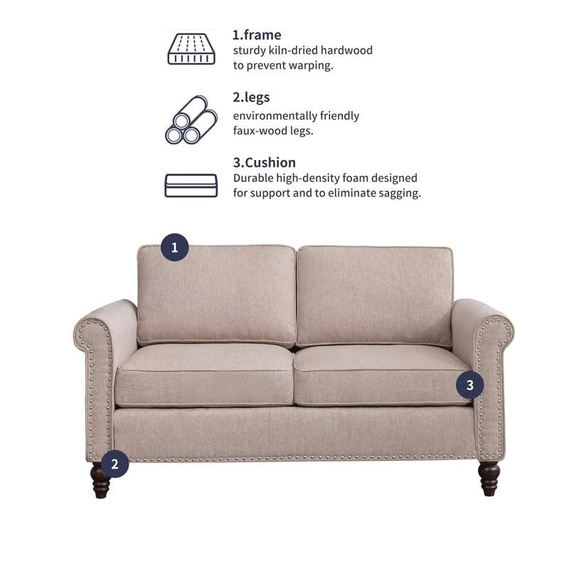 Mixoy Sectional Sleeper Sofa,Single Couch & Loveseat Couch &3 Seater Sofa, DIY Combination for Living Room