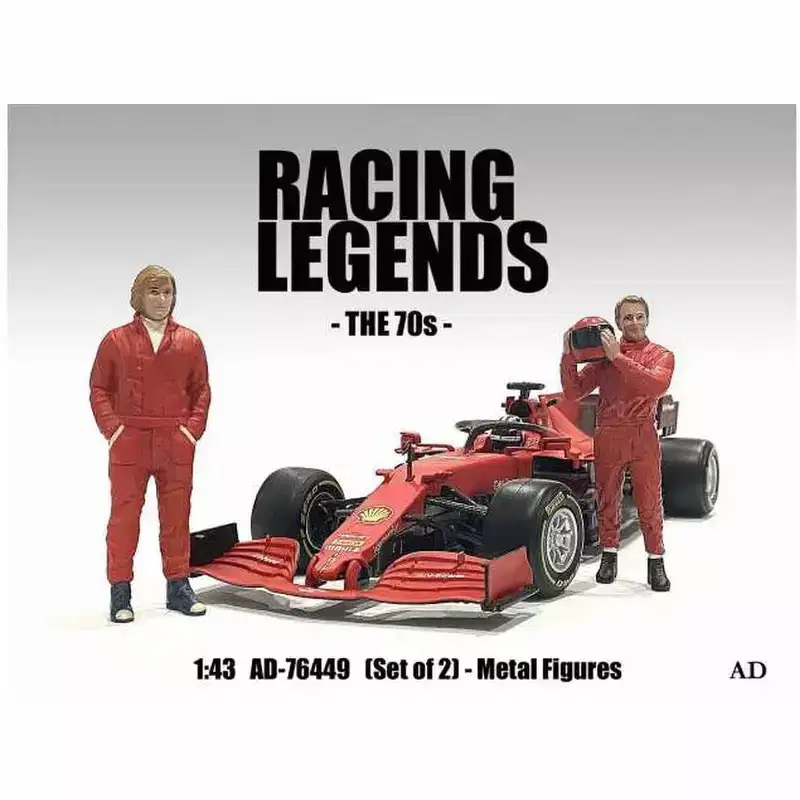 Racing Legends 70's Set of 2 Diecast Figures for 1/43 Scale Models by American Diorama