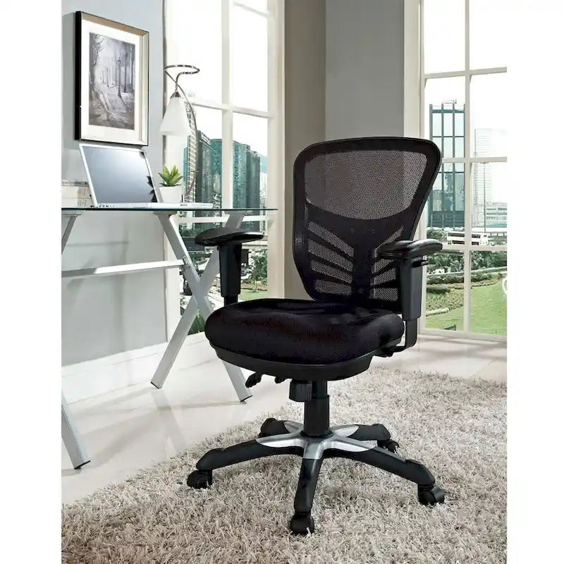 Ergonomic Mesh Office Chair with Adjustable Back & Armrests